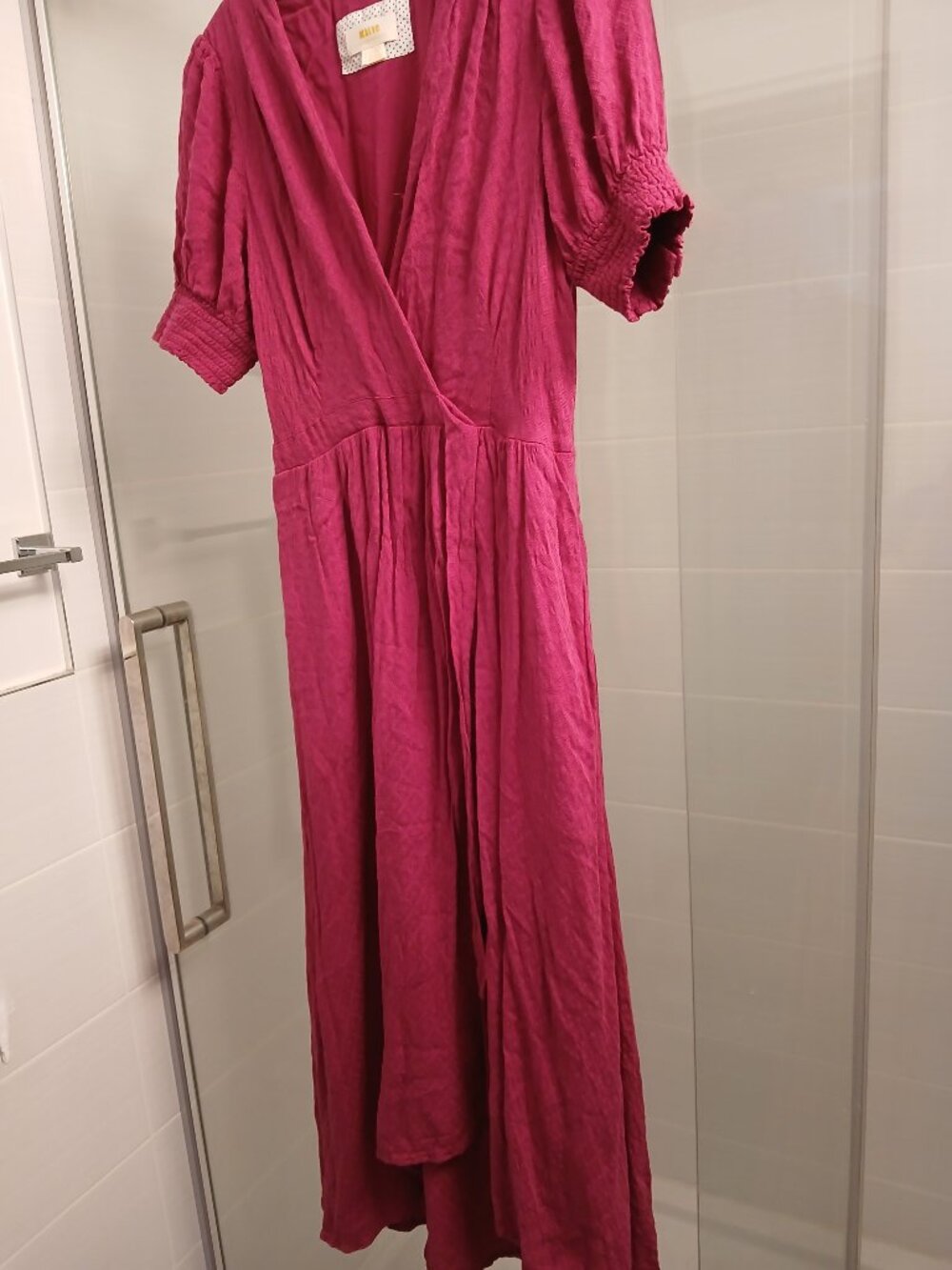 Anthropologie MAEVE Raspberry Bohemian Maxi Dress - Picture 3 of 13